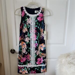 Floral and Lace Sleeveless Dress sz 2